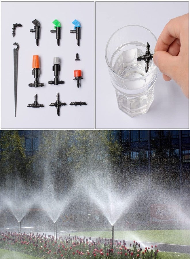 CESTAME 190 Pcs Barbed Connectors Irrigation Fittings Kit,Drip Irrigation Barbed Connectors 1/4''Tubing Fittings Kit for Flower Pot Garden Lawn(Straight Barbs,Single Barbs,Tees,Elbows,End Plug,4-Way Coupling) - Image 4