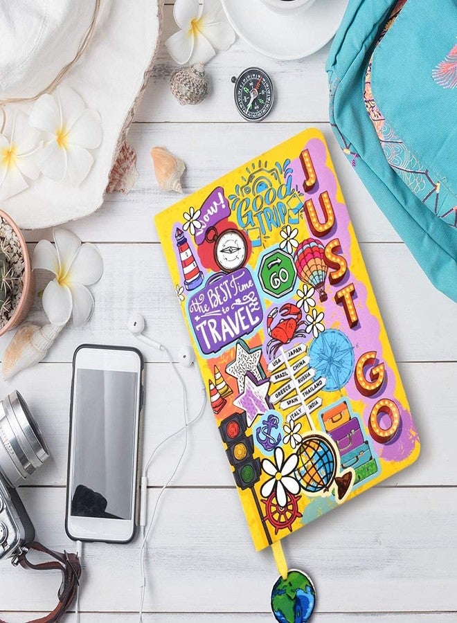 DOODLE Hard Bound A5 Travel Diary with Bookmark Dangler I 80 GSM I 160 Ruled Pages I Foam Padded (Good Trip) - Image 2