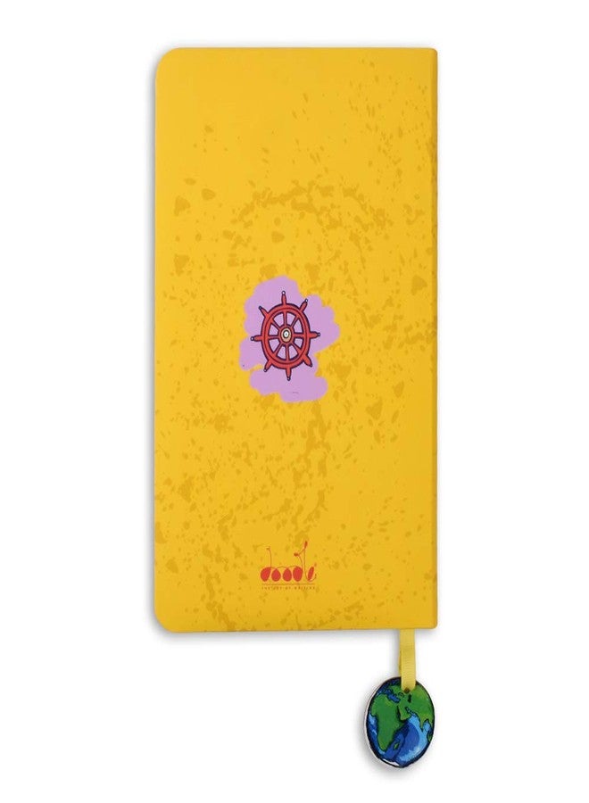 DOODLE Hard Bound A5 Travel Diary with Bookmark Dangler I 80 GSM I 160 Ruled Pages I Foam Padded (Good Trip) - Image 5