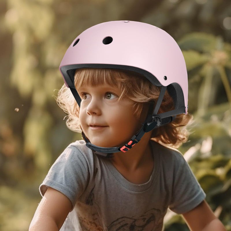 67i Toddler Bike Helmet - Girls Helmets (18.9"-21.2") with 11 Ventilation Vents, Adjustable Knob & Double Buckle, ABS EPS Layered Safety for Ages 1-4 (Light Pink) - Image 2
