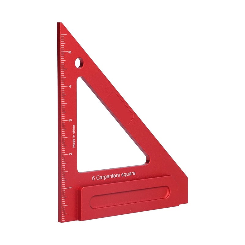 6 Inch Aluminum Alloy Carpenter Square Ruler For Accurate Angle Measurement And Marking - Image 4