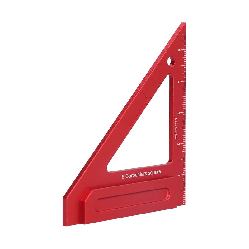 6 Inch Aluminum Alloy Carpenter Square Ruler For Accurate Angle Measurement And Marking - Image 5