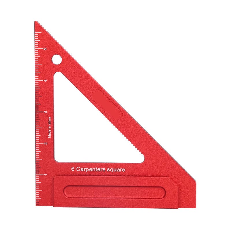 6 Inch Aluminum Alloy Carpenter Square Ruler For Accurate Angle Measurement And Marking - Image 1