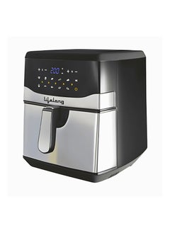 Lifelong ﻿﻿ Digital Air Fryer LLHFD722, 7.5 Litre XL LED Touch Screen, 12 Preset Cooking Modes, 1400 W, 85% Fat Reduced, (Silver & Black)
