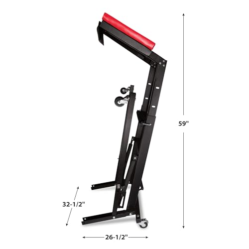 Performance Tool W85038 High Top Adjustable Creeper to Work On Vehicles, Black/Red, 45-66-inch Height - Image 3