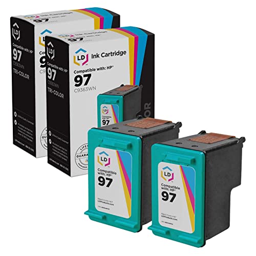 LD Products Remanufactured Compatible Replacements for HP 97 Ink Cartridges HY (2 Pack -Tricolor) Compatible with The Following DesignJet 5940, 5940xi - Image 1