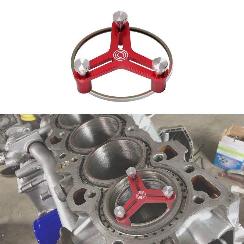 URLWALL Piston Ring Squaring Tool for End Gap 7075 Billet Aluminum Engine Piston Ring End Gap Squaring Tool Fit 2 to 5 Bore Red