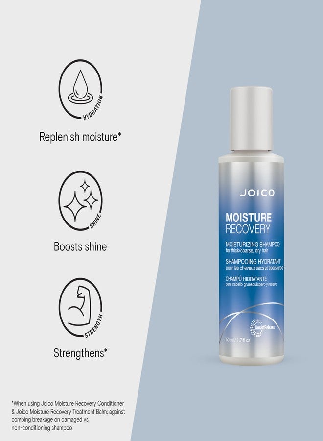 Joico Moisture Recovery Moisturizing Shampoo | For Thick, Coarse, Dry Hair | Restore Moisture, Smoothness, Strength, & Elasticity | Reduce Breakage | With Jojoba Oil & Shea Butter | 1.7 Fl Oz - Image 3