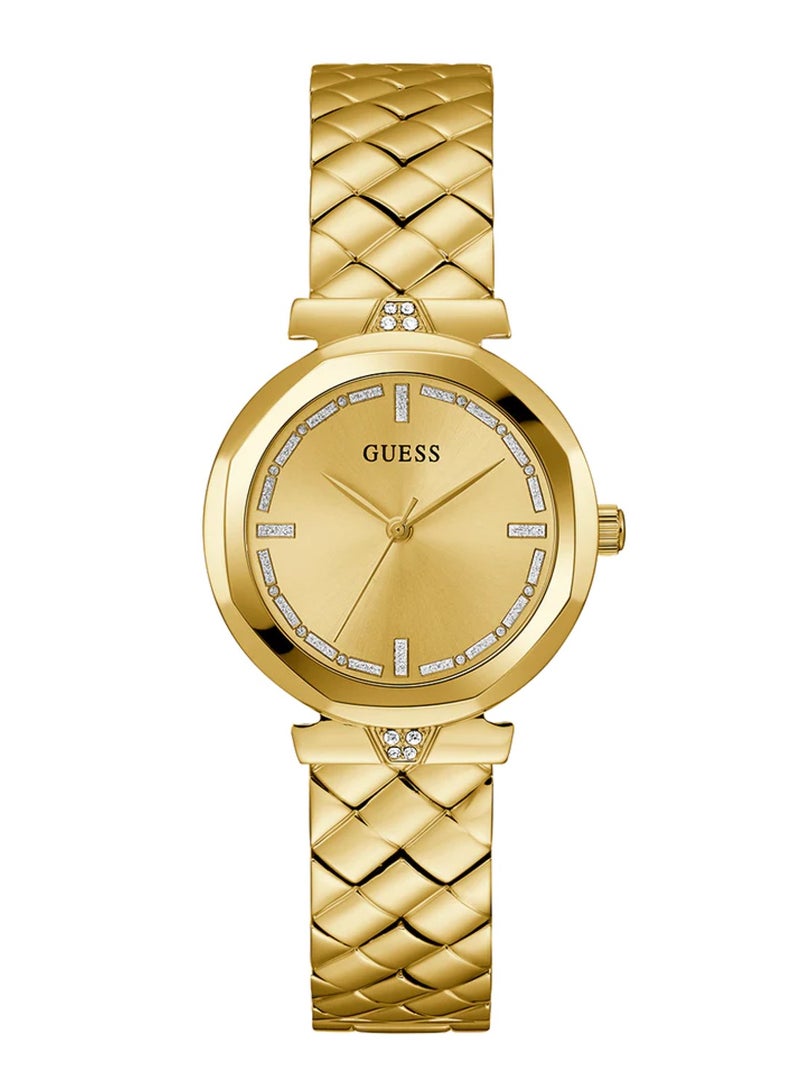 GUESS Rumour Women’s Analog Gold Tone Stainless Steel Watch GW0613L2 - 34mm - Gold - Image 1