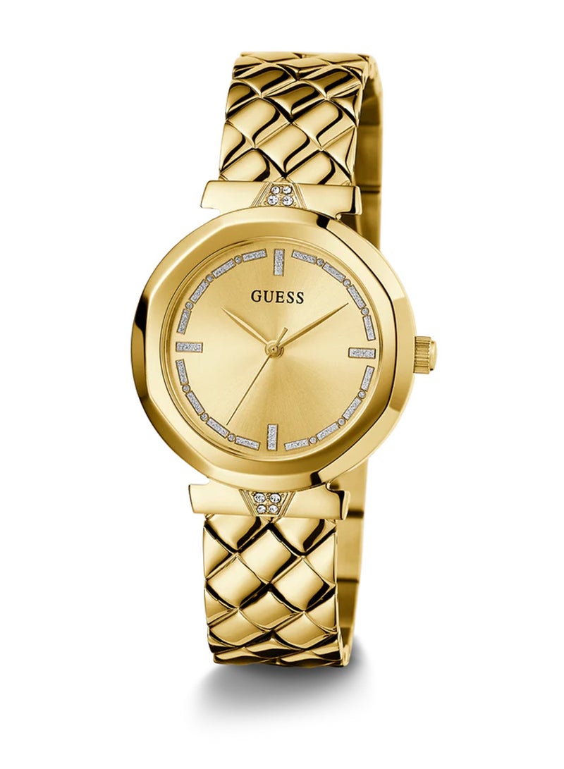 GUESS Rumour Women’s Analog Gold Tone Stainless Steel Watch GW0613L2 - 34mm - Gold - Image 5