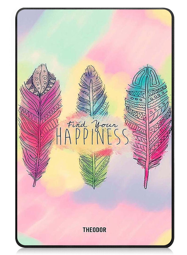 Theodor Protective Flip Case For Apple iPad Pro 13 (2024) With Trifold Stand Auto Wake Sleep Shockproof Cover find your happiness copy - Image 1