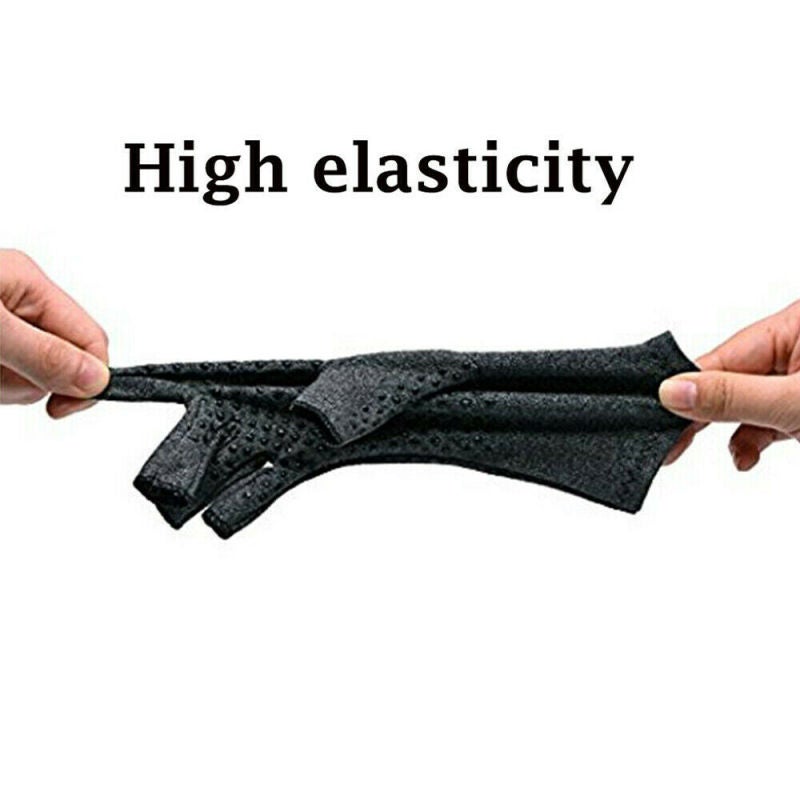 Arthritis Hand Compression Gloves: S Size, Breathable Cotton Material, Natural Hand Shape Compression Support - Open Fingertips Design, Textured Grip for People With Arthritis, Rheumatoid Pain Relief, - Image 5