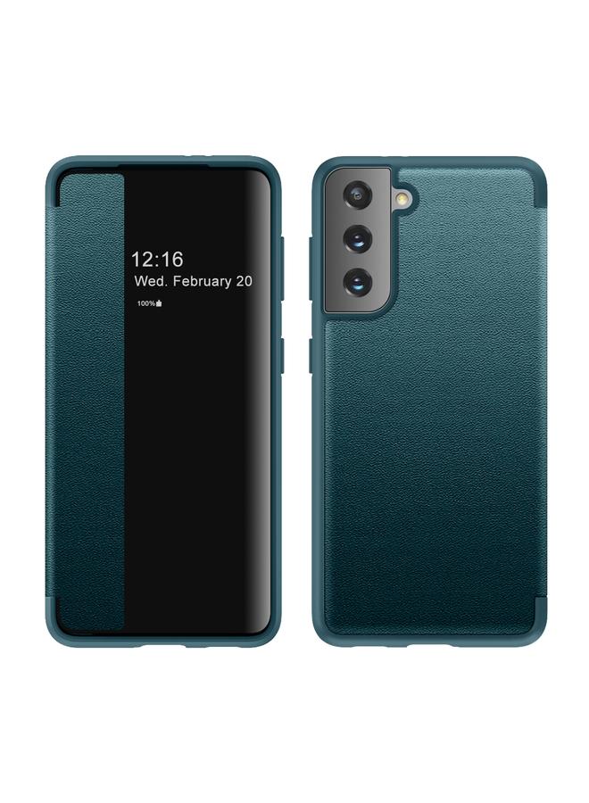 S-TOP Case For Samsung Galaxy S21 5G Magnetic Side Window View Shockproof Horizontal Flip Leather Case - Image 1