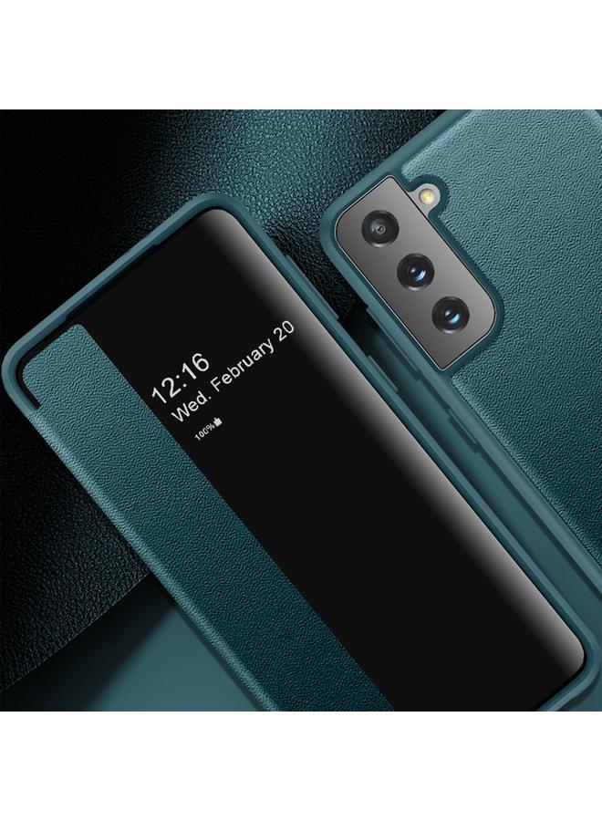 S-TOP Case For Samsung Galaxy S21 5G Magnetic Side Window View Shockproof Horizontal Flip Leather Case - Image 2