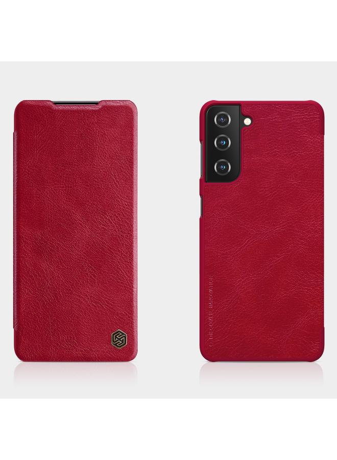 Nillkin Case For Samsung Galaxy S21 Plus 5G QIN Series Crazy Horse Texture Horizontal Flip Leather Case with Card Slot - Image 1