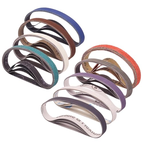 SHUTTLE GENIUS 36 Pack 1/2" x 12" Replacement Knife Sharpener Sanding Belts for Official Work Sharp Knife & Tool Sharpener (WSKTS & WSKTS-KT/MK.1 & MK.2), 80/120/240/400/600/800/1000/2500/5000 Grit - Image 1