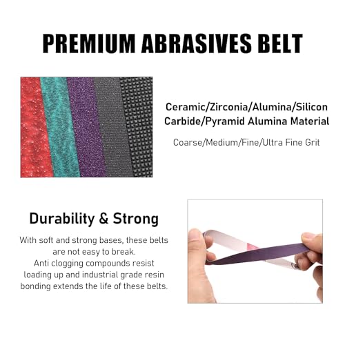 SHUTTLE GENIUS 36 Pack 1/2" x 12" Replacement Knife Sharpener Sanding Belts for Official Work Sharp Knife & Tool Sharpener (WSKTS & WSKTS-KT/MK.1 & MK.2), 80/120/240/400/600/800/1000/2500/5000 Grit - Image 5
