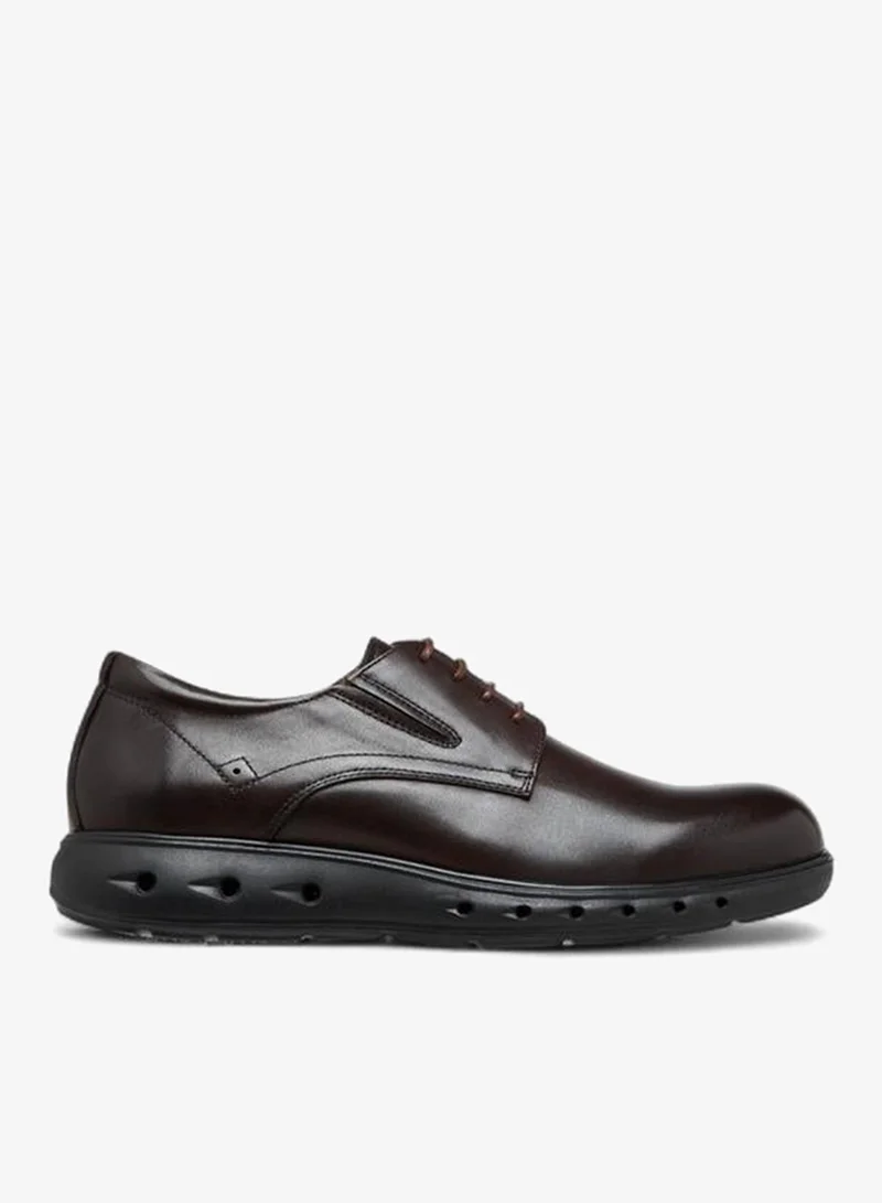 Le Confort BROWN Solid Lace-Up Derby Shoes for Men | Best Price UAE