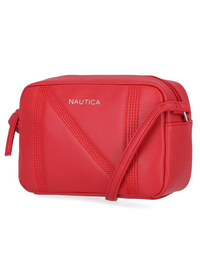 NAUTICA Nautica Womens Nautica Candid Camera Adjustable Crossbody Bright Red One Size Us  - Image 1