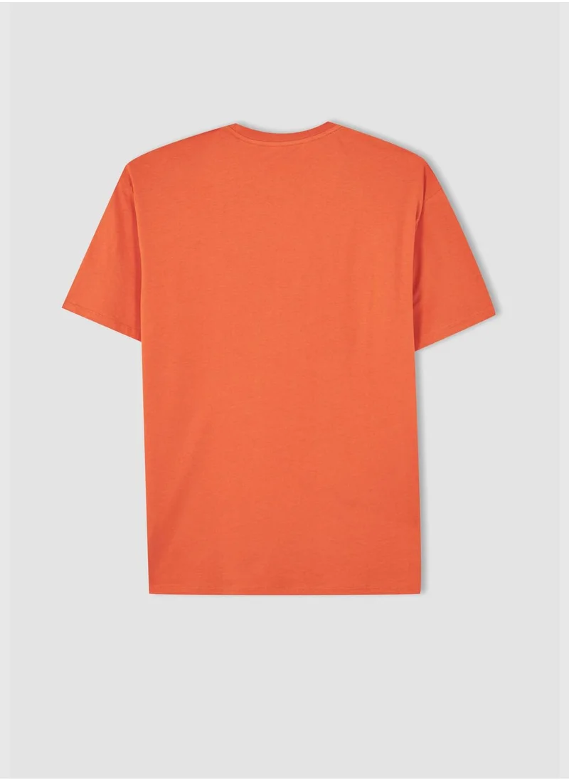 DeFacto Boxy Fit Short Sleeve Minimal Slogan Print T-Shirt
