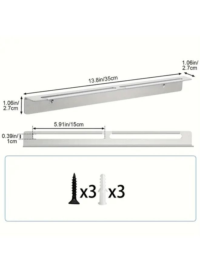 White Wall Mounted Glasses Holder Minimalist Metal Design Multiple Hooks Home Office - Image 4