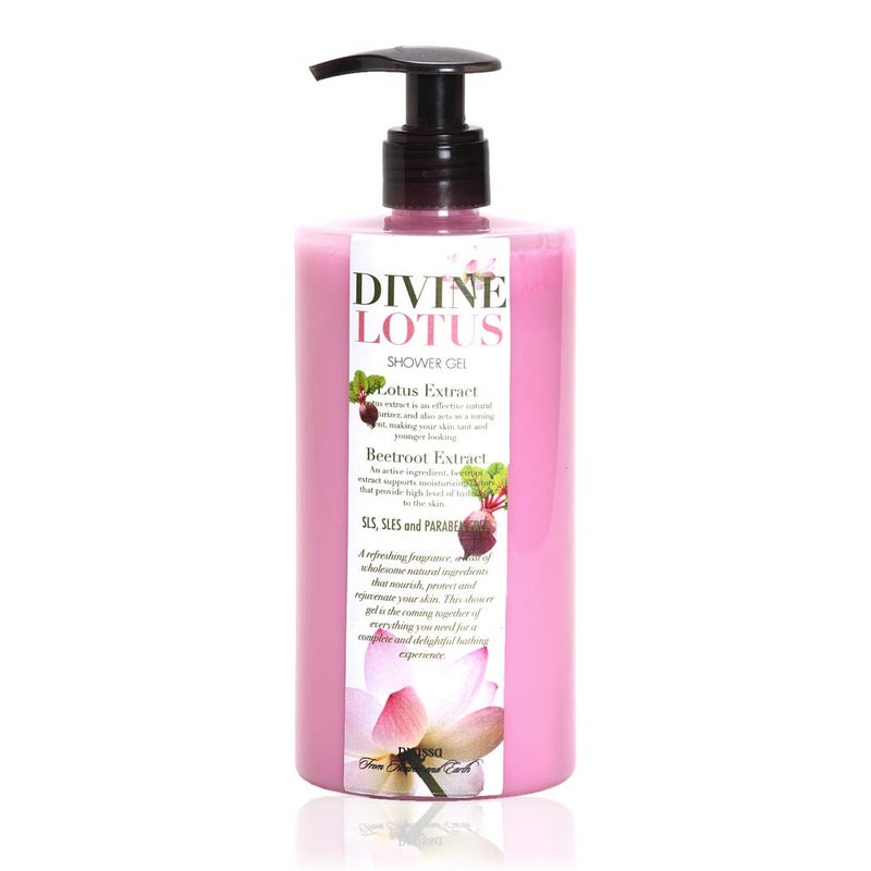 Nyassa Nyassa Divine Lotus Shower Gel 500ml Body Wash for Women Men 100 Vegan and Paraben Free Soft Glowing Moisturised Skin Suitable for All Skin Types500ml - Image 1