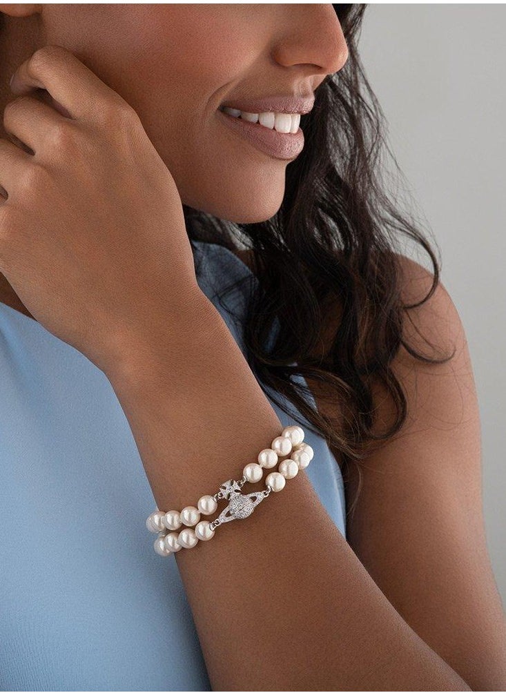 Vivienne Westwood Vivienne Westwood Double Pearl Saturn Bracelet  - Image 3