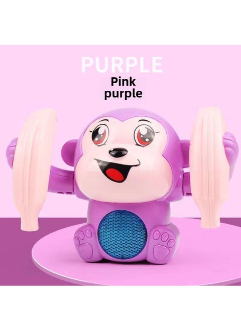 Baby Baby Sound Moving Tumbling Monkey Puzzle Sound And Light Electric Tumbling Monkey Boy Girl Crawling Heel Toy-Color:Voice-controlled Tumbling Monkey ]-Specifications:Configuration