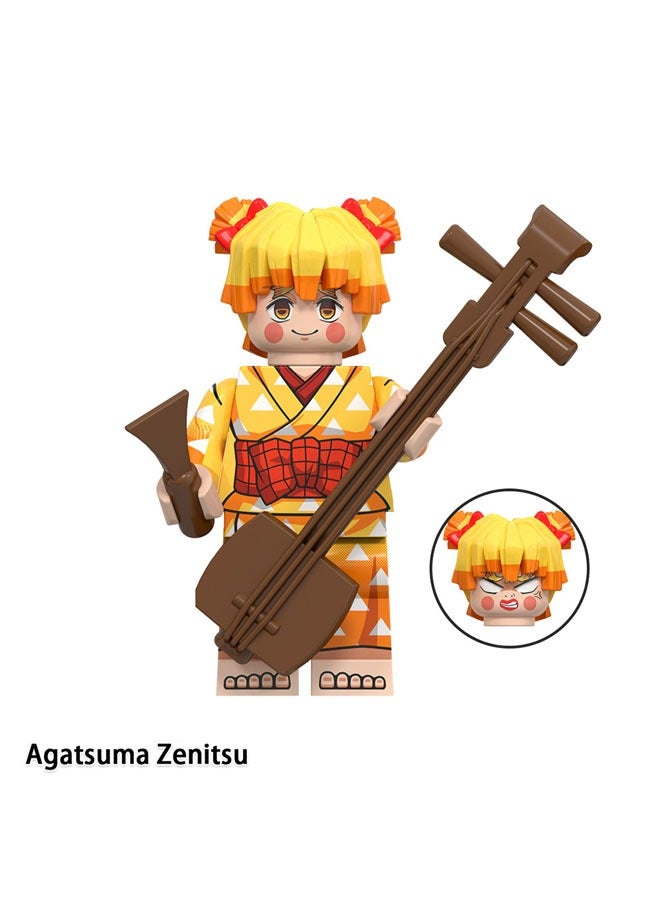 general Demon Slayer Blade Assembling Toy Children's Building Block Toy Inosuke Kamado Tanjiro Minifigure - Image 2