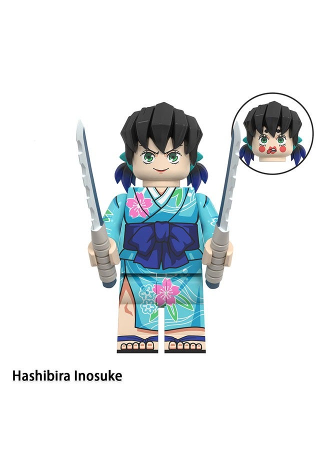 general Demon Slayer Blade Assembling Toy Children's Building Block Toy Inosuke Kamado Tanjiro Minifigure - Image 3