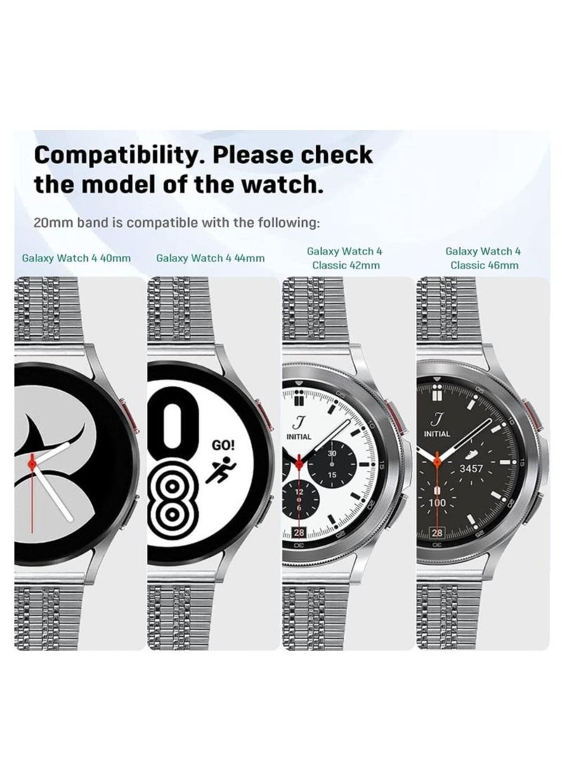 SYOSI For Galaxy Watch 4 Strap, 20mm Watch Strap Compatible with Samsung Galaxy Watch 4 40mm 44mm/Galaxy Watch 4 Classic 46mm(2021) 42mm, Adjustable Replacement Strap for Galaxy Watch 4 Band Men Women - Image 4