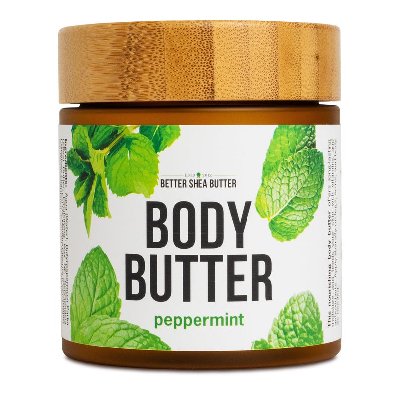 Better Shea Butter Peppermint Body Lotion | Moisturizer for Dry Skin | with Raw Shea Butter and Jojoba Oil | No Synthetic Fragrances, Non-Greasy Body Cream for Men and Women | 8 oz - Image 1