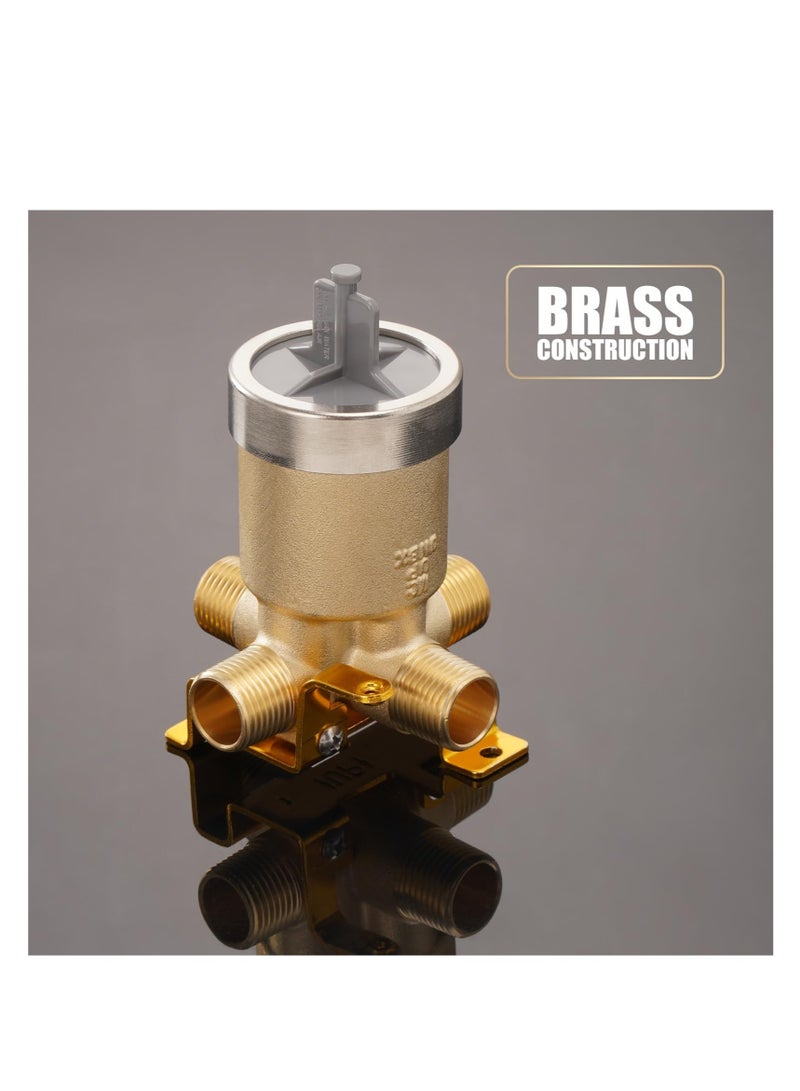 إكسفور R10000-UNBXHF MultiChoice Universal Shower Valve Body, for Shower Faucet Trim Kits, for D 13, 14, 17 or 17T Series Single-Function or Dual-Functions Shower Valve Trim Kits, with Screwdriver Stops - Image 3