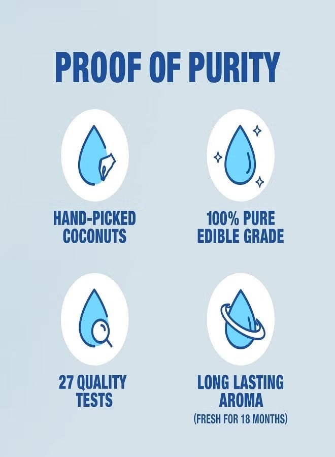 باراشوت زيت جوز الهند النقي 100% (200 مل) – مرطب عميق متعدد الاستخدامات للشعر والبشرة - Image 3