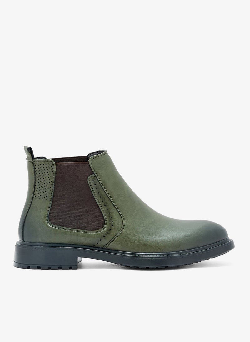 Robert Wood Perforation Detail Chelsea Boots - Image 1