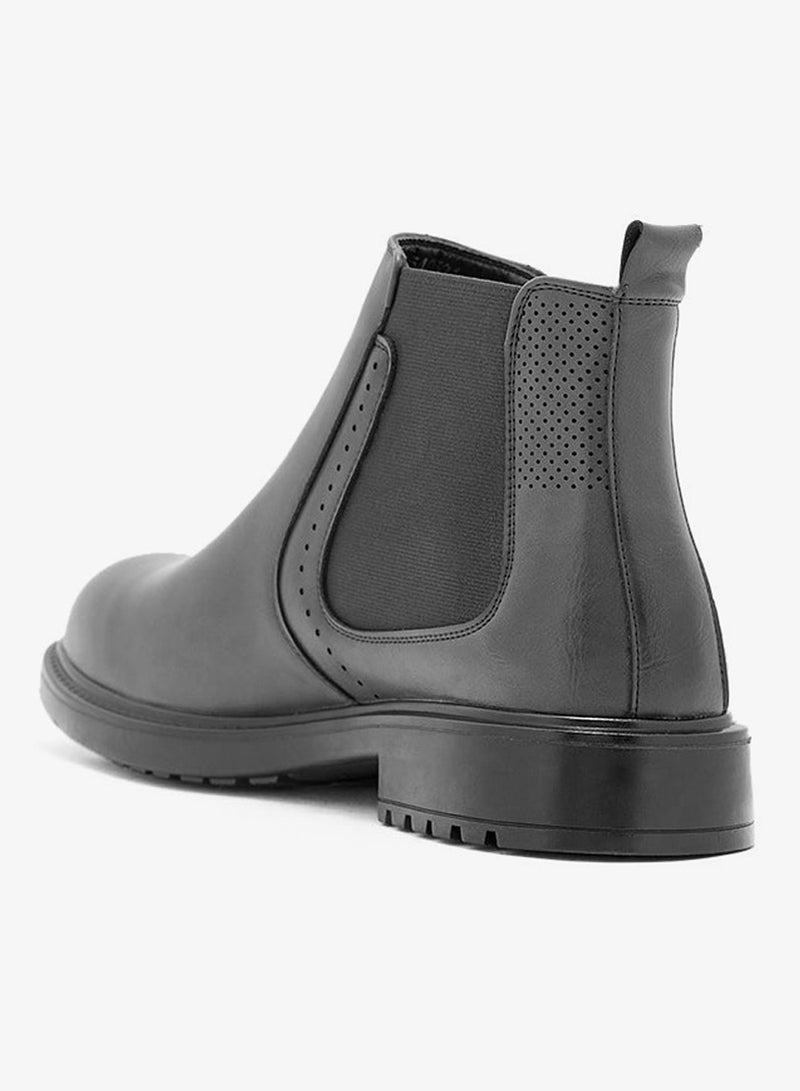 Robert Wood Perforation Detail Chelsea Boots - Image 3