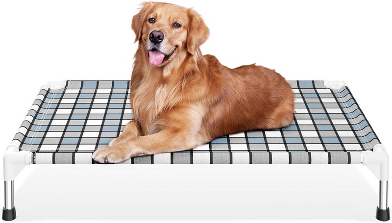 Caghash Elevated Outdoor Raised Dog Bed Outdoor Dogs Bed Lifted Pet Hammock Bed Dog Cot for Large Pet Taste Life, Start with A Pet Bed 39'' x 27'' x 6.5'' - Image 1