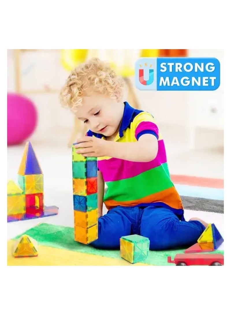 TEGRILO Magnetic Blocks Set 100pcs Creative Magnetic Building Blocks 3D Magnetic Tiles for Kindergarten Preschool Baby Educational Learning STEM Toys for Children - Image 5