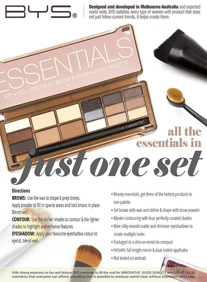 BYS Essentials - Contour, Brow and Eyeshadow Tin Palette - 3-in-1 Makeup Kit, Easy to Carry Travel-Ready Beauty Set - Image 2