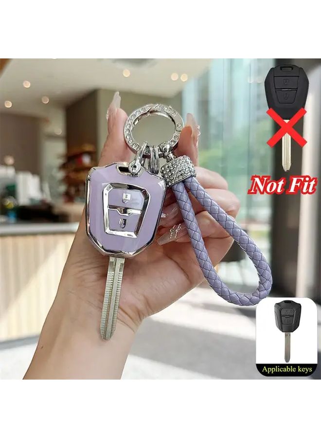 Purple TPU Car Remote Key Fob Cover Case For Isuzu D Max MU X MU 7 - Image 1