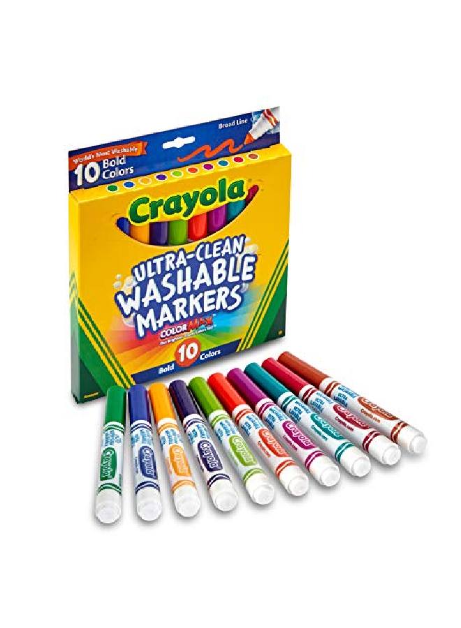 Crayola Ultraclean Broadline Bold Markers (10 Count) - Image 2