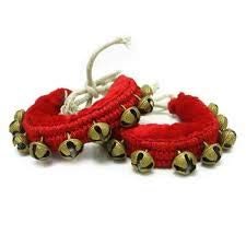 UAPAN MetalCraft Ghungroo Red Pad 1 Line, Ghungru 1Line Red Pad, Red Pad Ghungroo 1 Line - Image 1