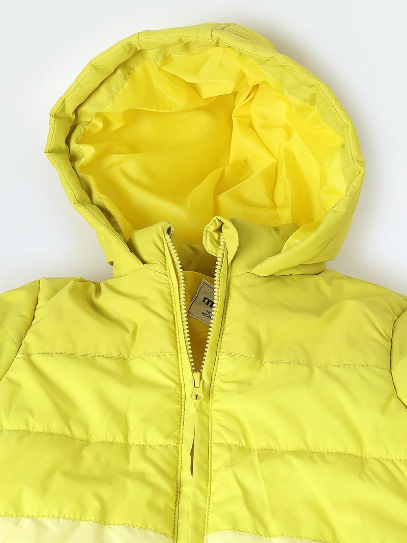 Max Boys Colourblocked Hooded Jacket, YELLOW, 6-12M - Image 4