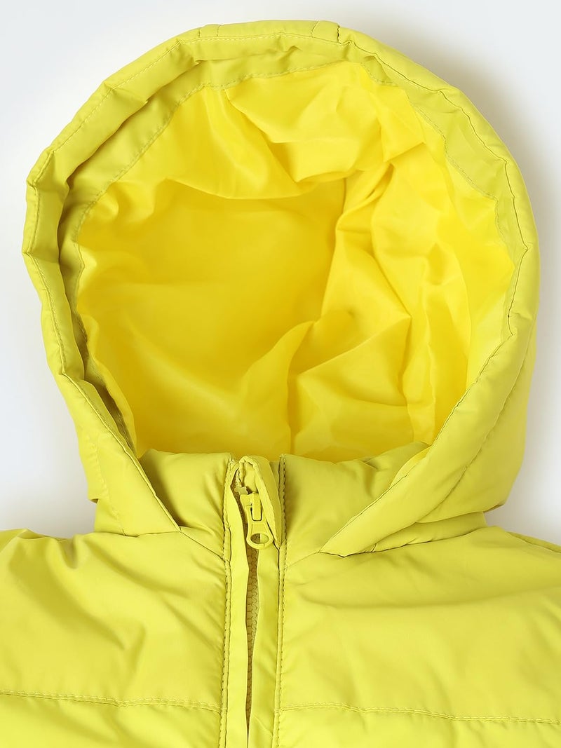 Max Boys Colourblocked Hooded Jacket, YELLOW, 6-12M - Image 3