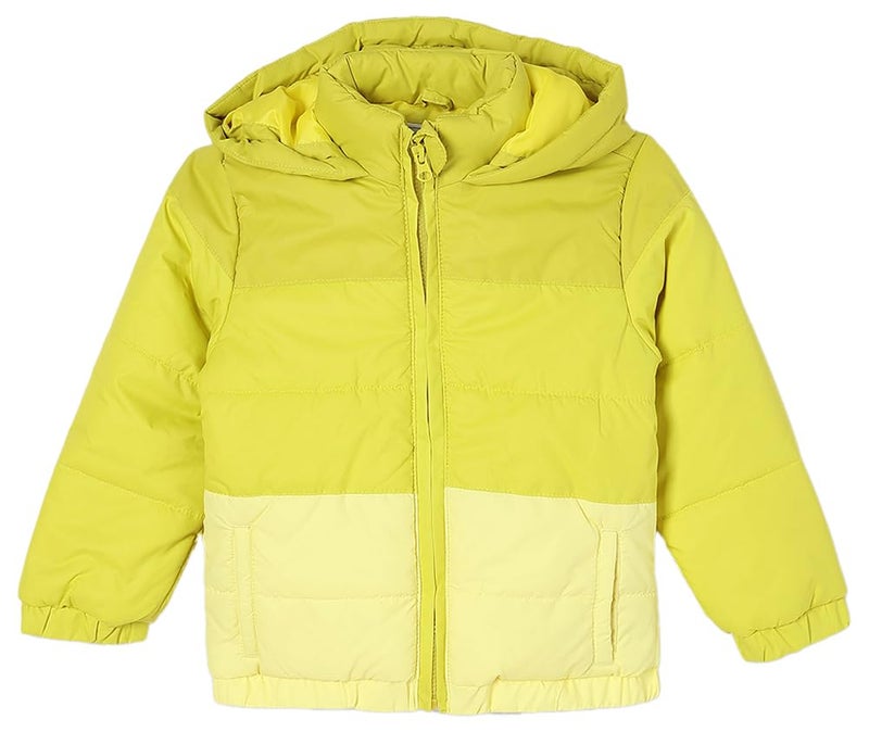 Max Boys Colourblocked Hooded Jacket, YELLOW, 6-12M - Image 1