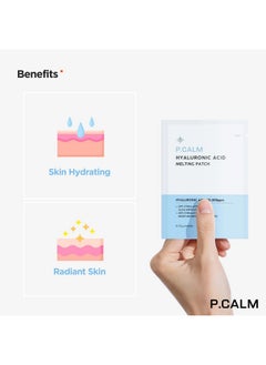 P.CALM Hyaluronic Acid Melting Patch 5 Patches Vegan Deep Hydrating Facial Treatment Mask With Hyaluronic Acid Gryceryl Glucoside Centella Asiatica For Sensitive Skin Korean Skincare  - Image 2