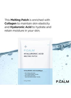 P.CALM Hyaluronic Acid Melting Patch 5 Patches Vegan Deep Hydrating Facial Treatment Mask With Hyaluronic Acid Gryceryl Glucoside Centella Asiatica For Sensitive Skin Korean Skincare  - Image 4