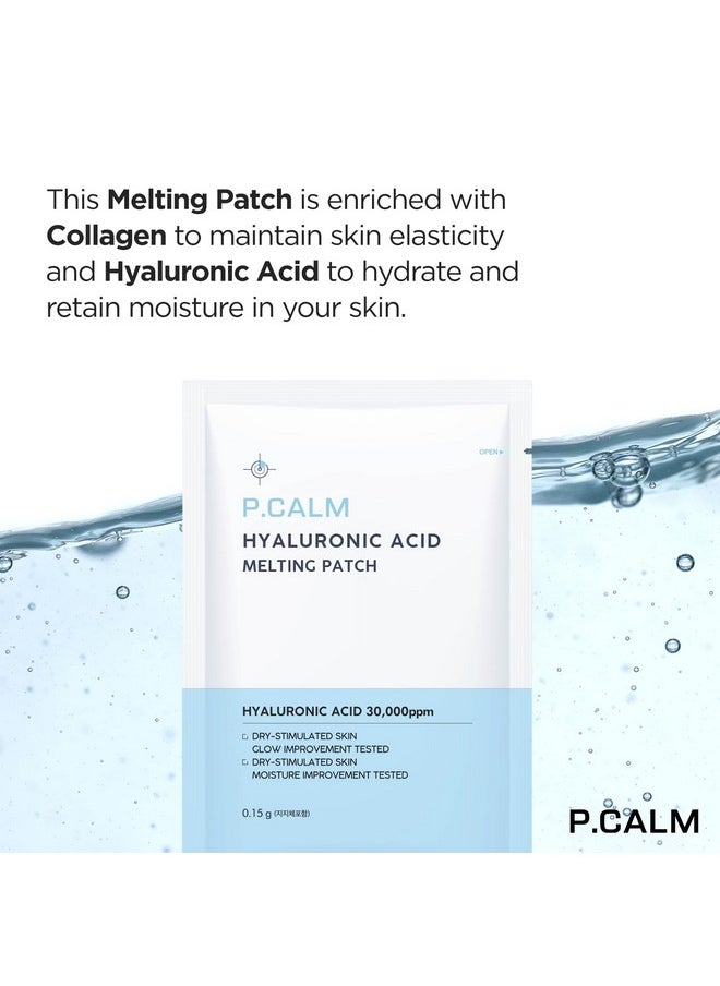 P.CALM Hyaluronic Acid Melting Patch 5 Patches Vegan Deep Hydrating Facial Treatment Mask With Hyaluronic Acid Gryceryl Glucoside Centella Asiatica For Sensitive Skin Korean Skincare  - Image 4