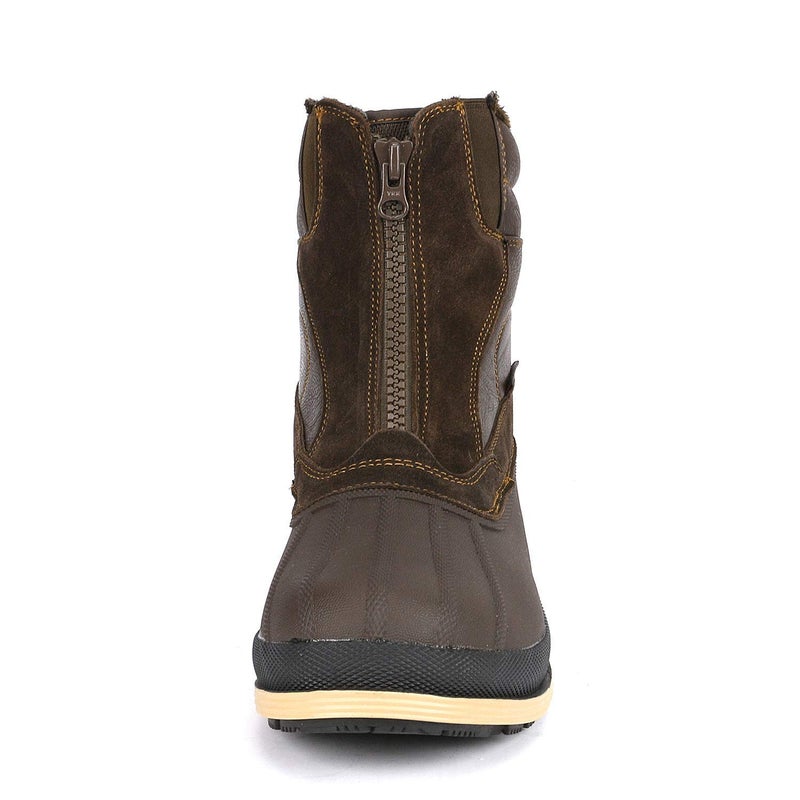 NORTIV 8 Men's Insulated Waterproof Winter Snow Boots Warm Outdoor Boots for Cold Weather,Size 11,Brown/Black,170410 - Image 4