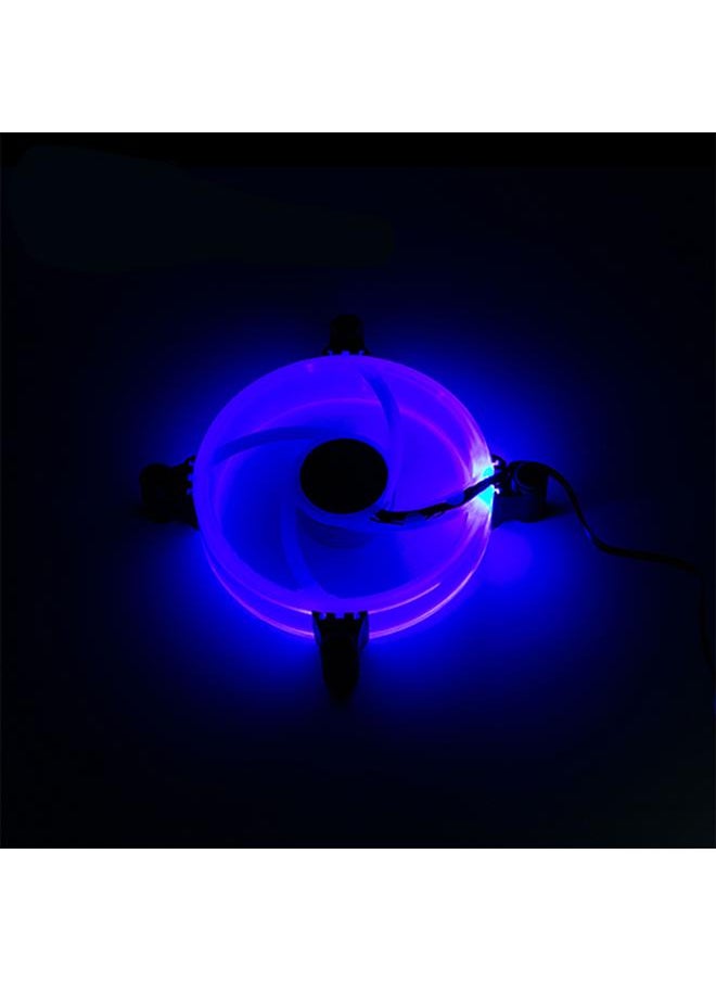 Thoraya FAN L18 12V DC 120mm LED Case Fan Large 4PIN & Small 3PIN Interface Cooling Fan (Blue)  - Image 5